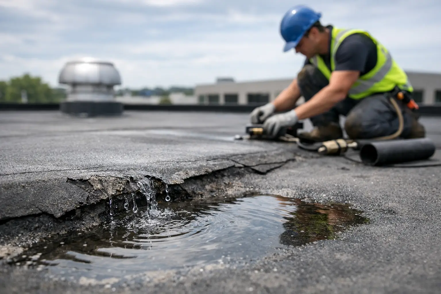 Can a Leaking Flat Roof Be Repaired?