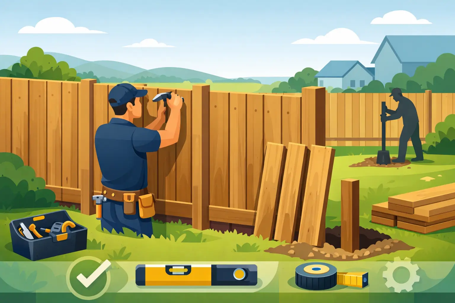 Closeboard Fencing Installation Done Properly
