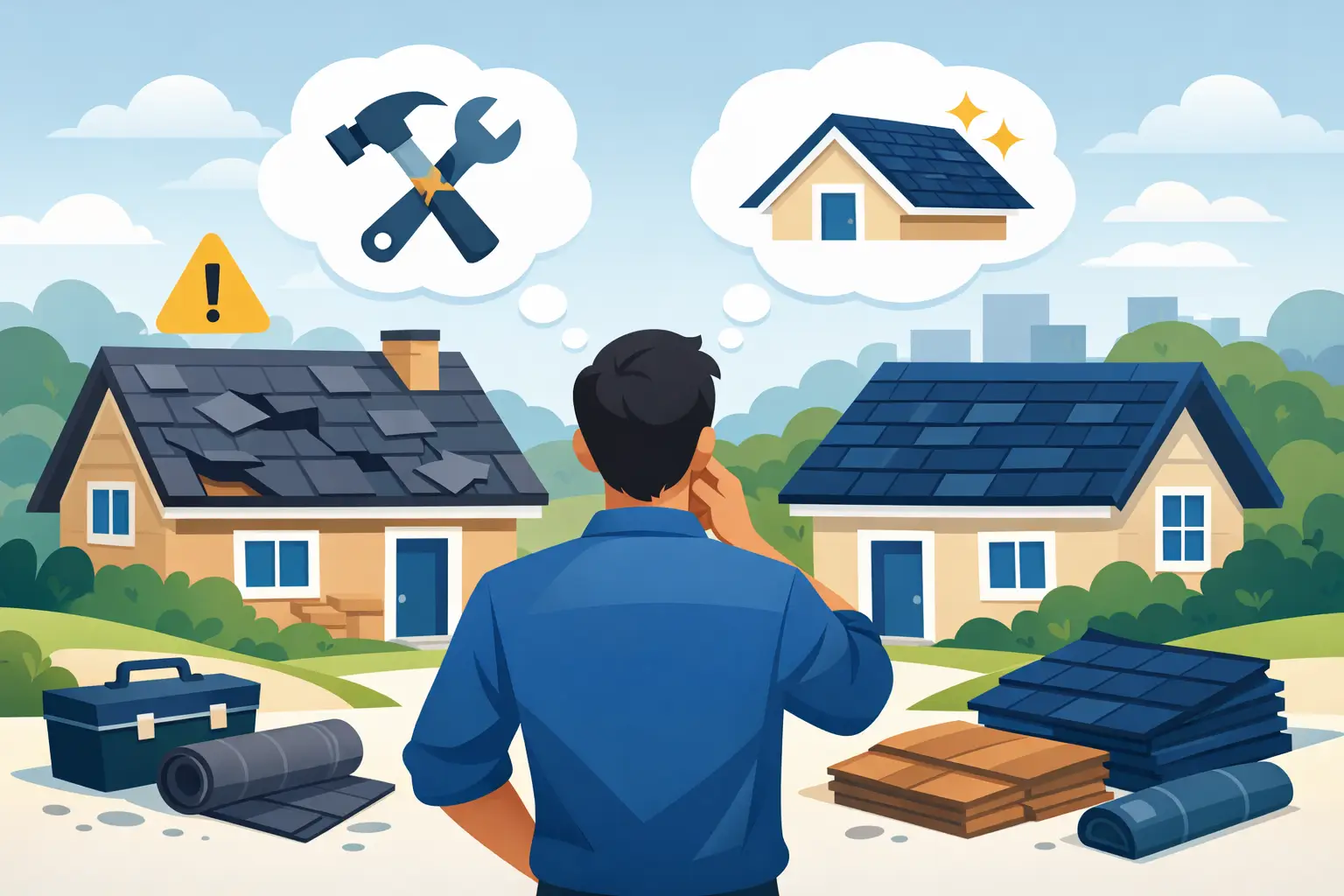 Repair Roof or Replace? What to Check
